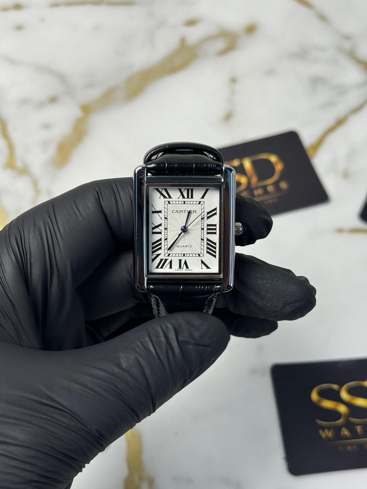 Cartier Tank Roman White Silver