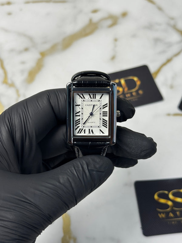 Cartier Tank Roman White Silver