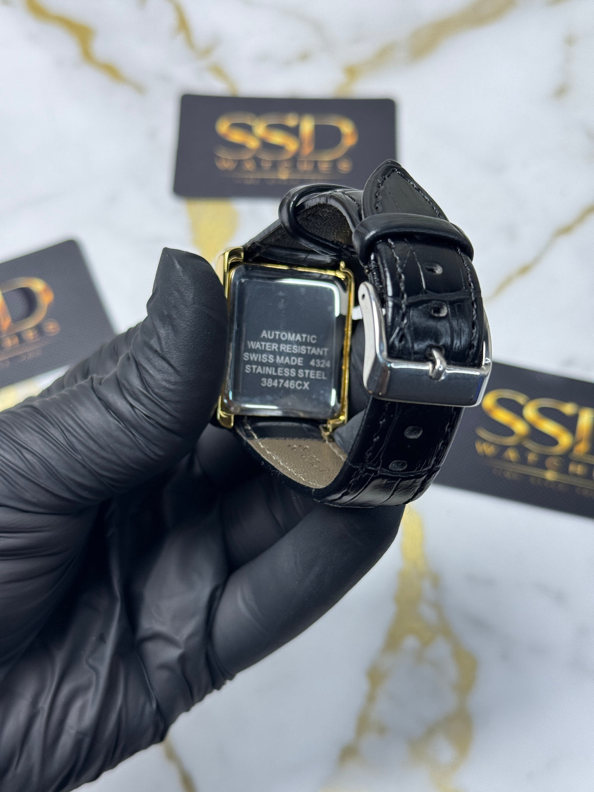 Cartier Tank Plain Gold Black