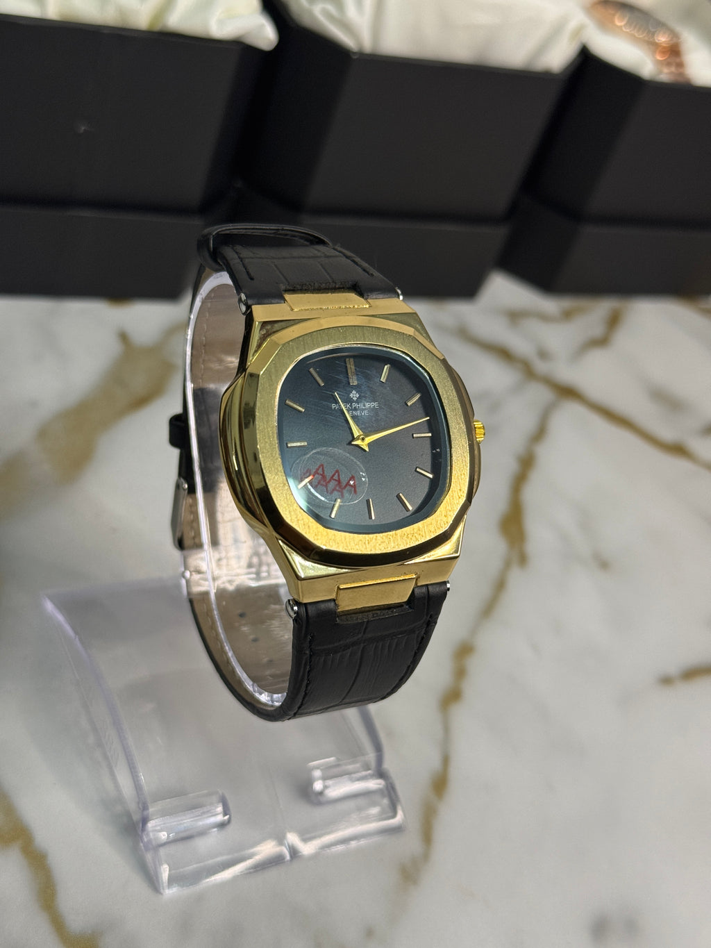 Patek Slim Gold Black