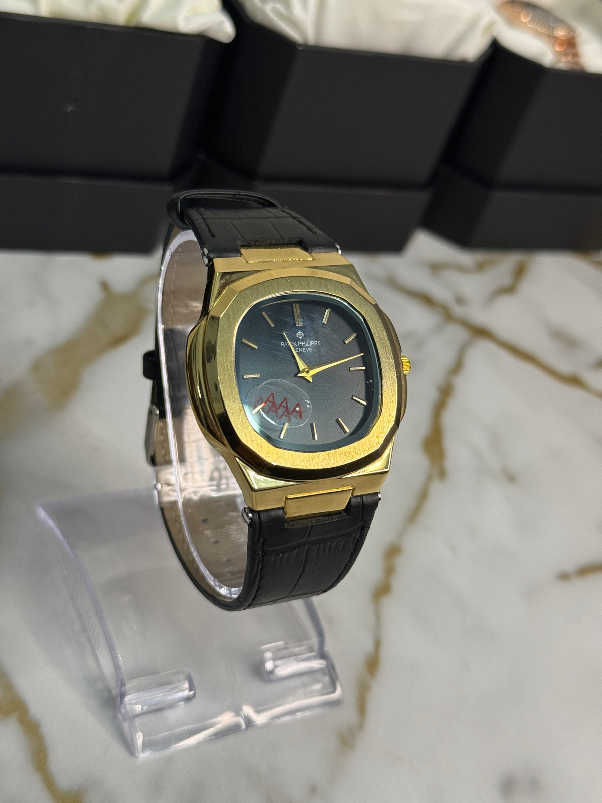 Patek Slim Gold Black