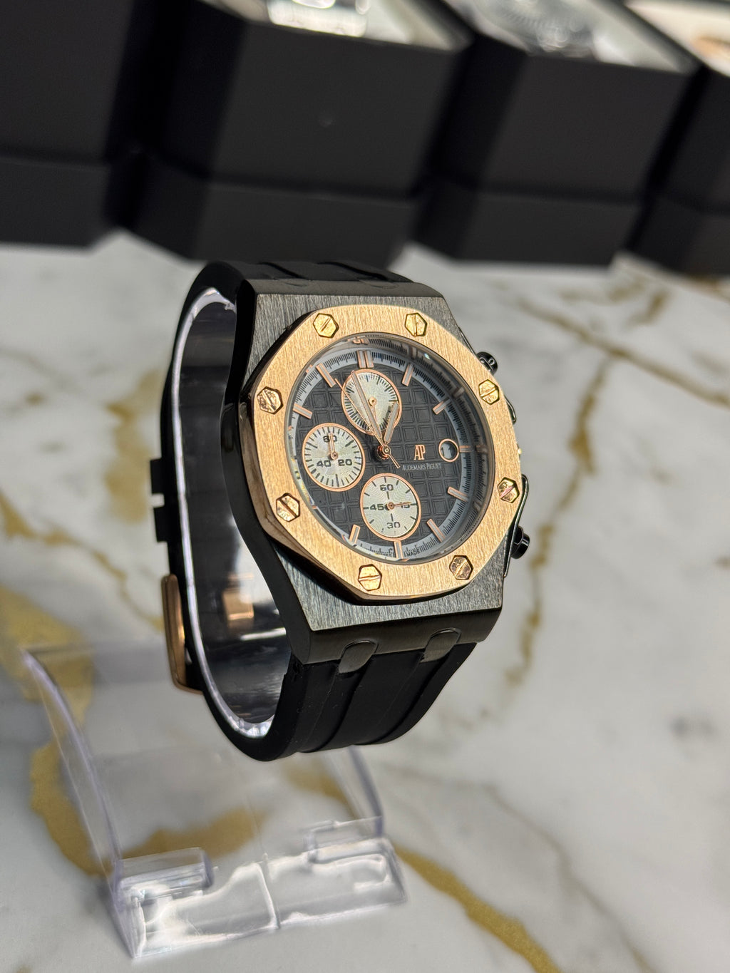 AP Gold Black Chronograph