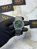 Patek Philippe Nautilus - sunburst olive-green