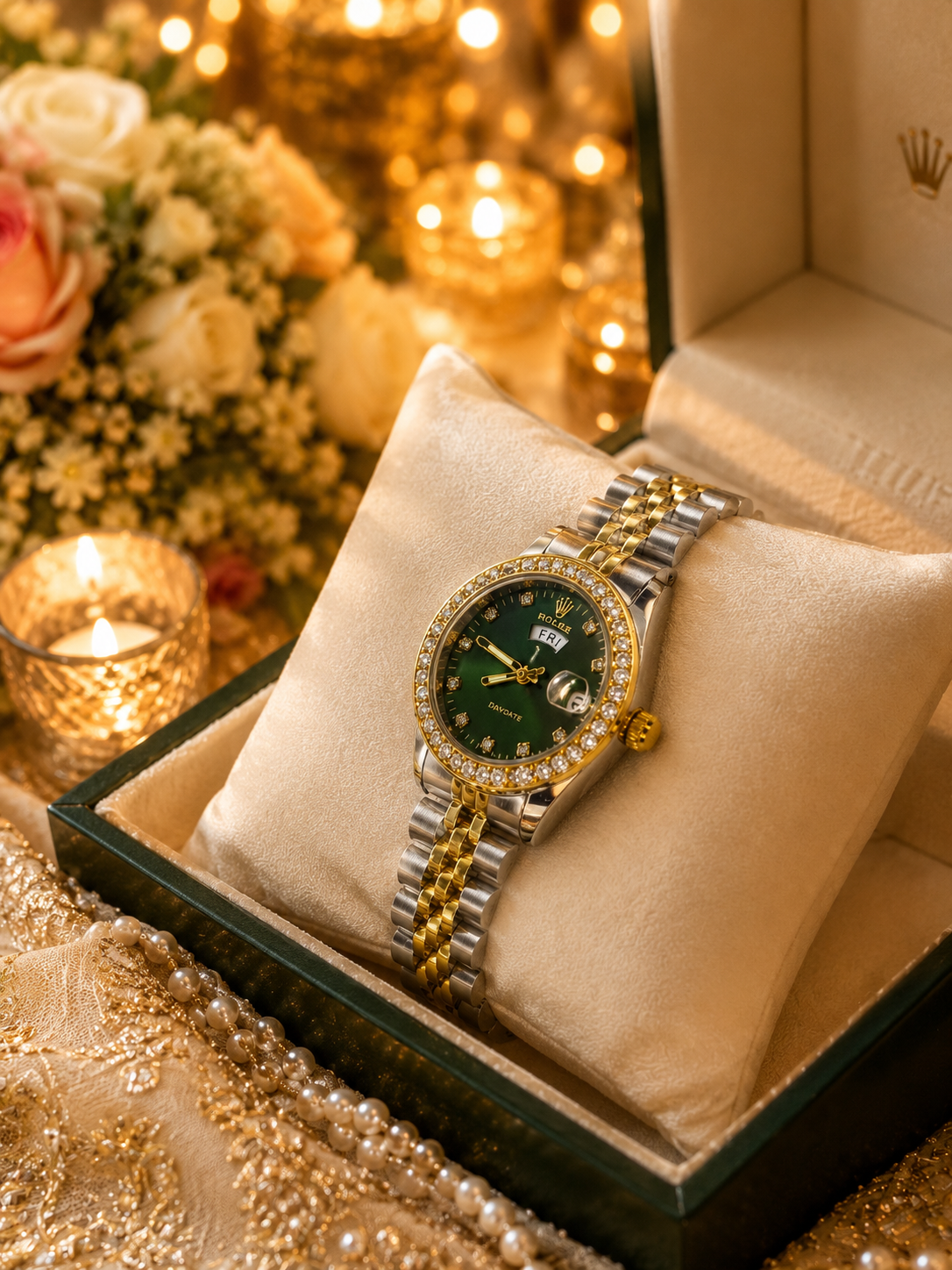 RLX green and gold iced