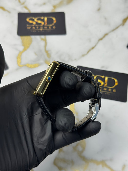 Cartier Tank Plain Gold Black