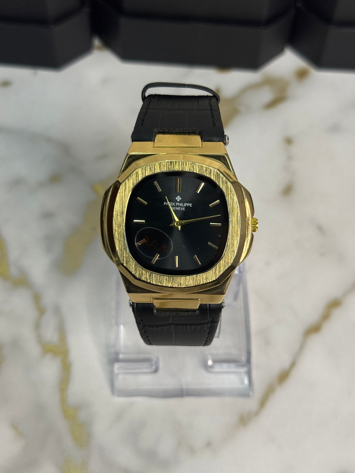 Patek Slim Gold Black