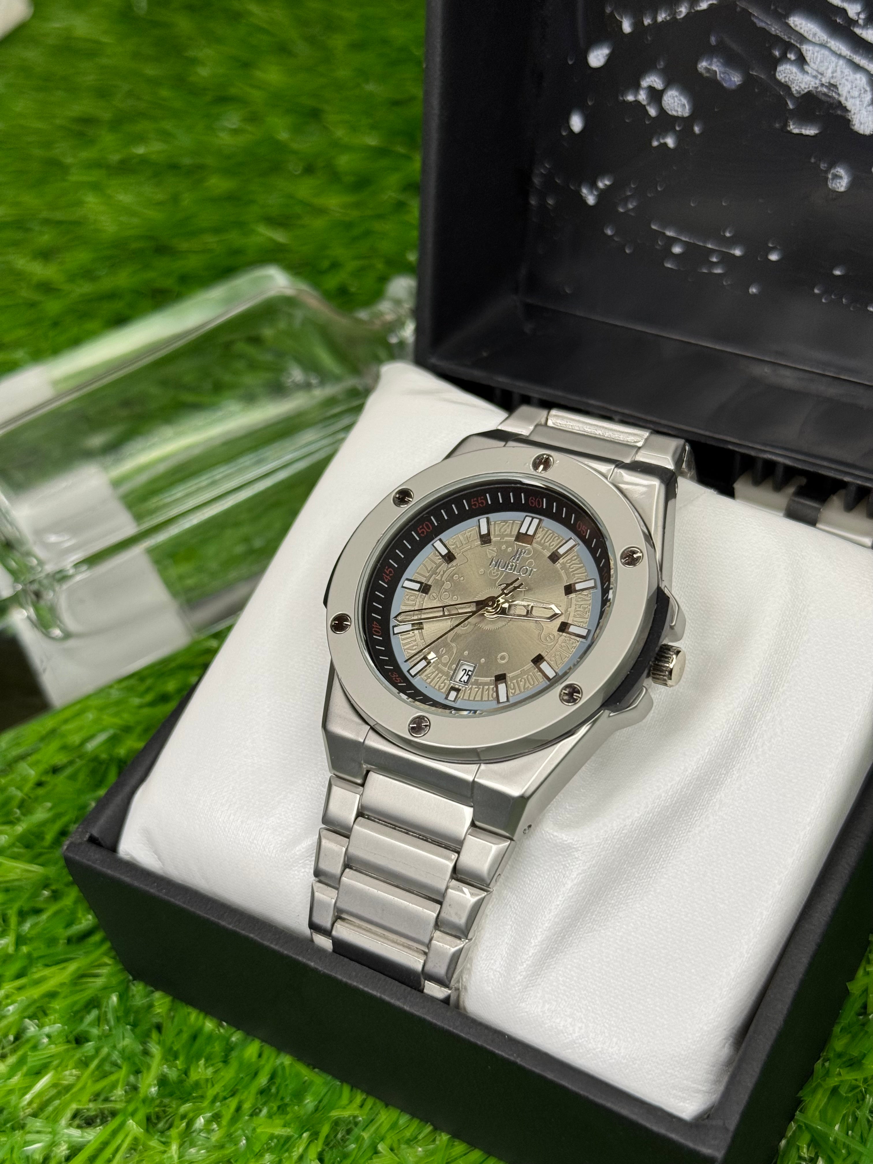 Hublot sliver quartz.