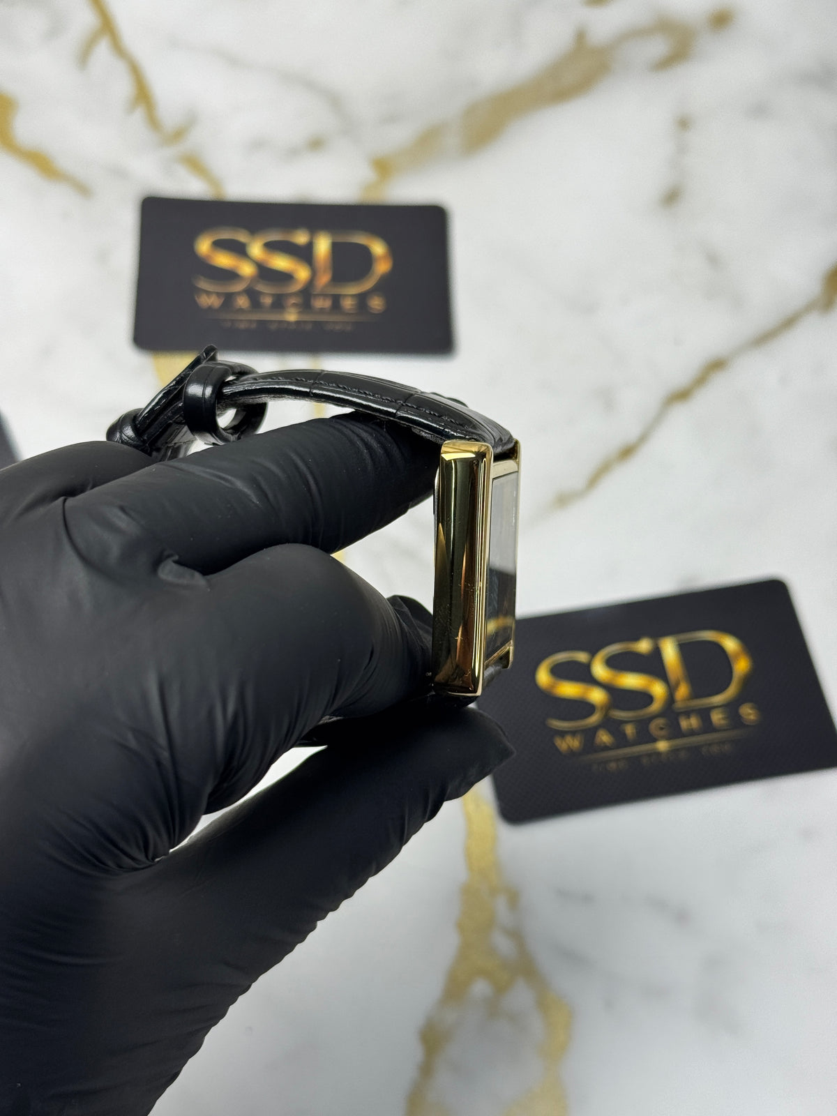 Cartier Tank Roman Black Gold