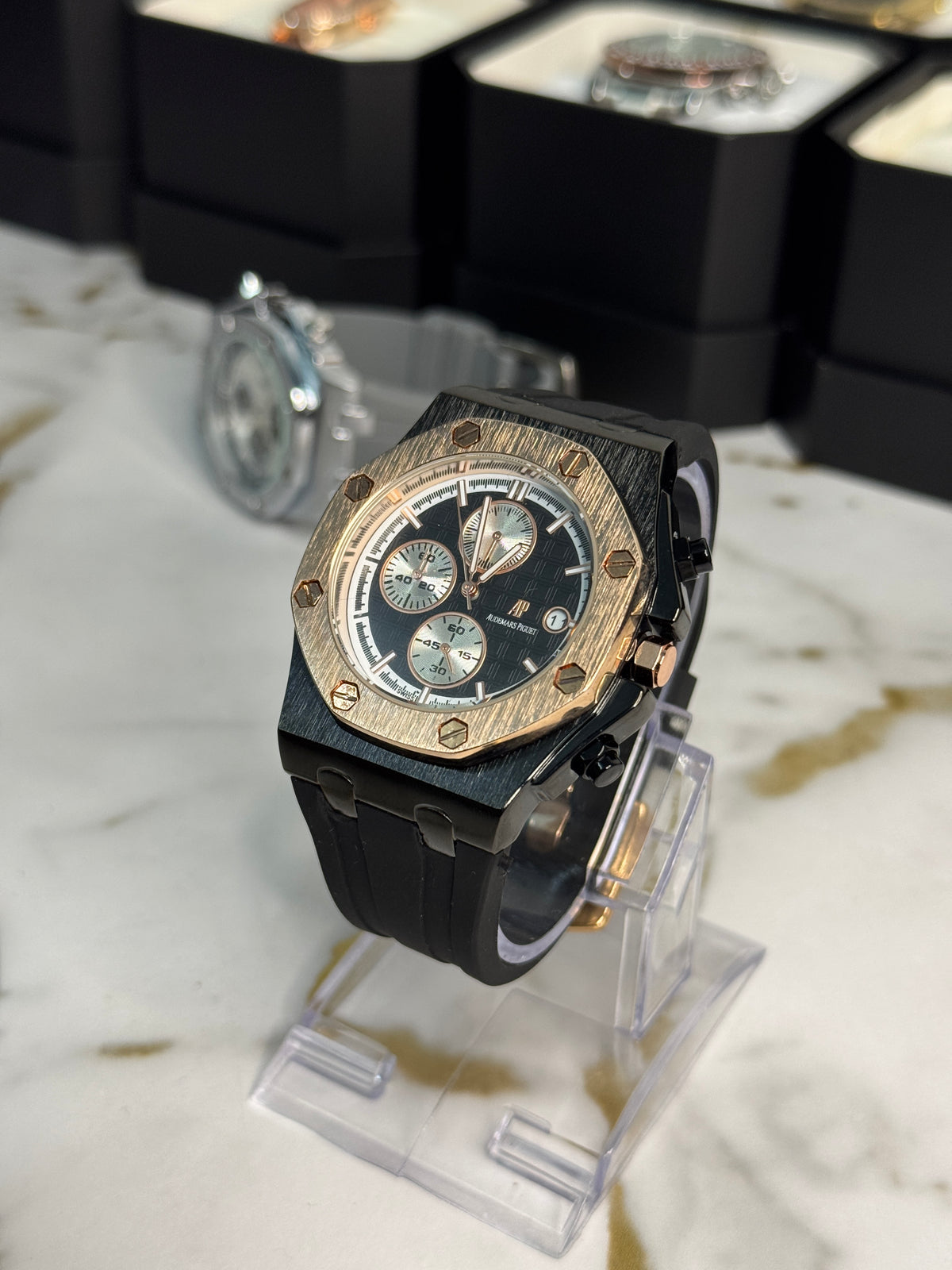AP Gold Black Chronograph